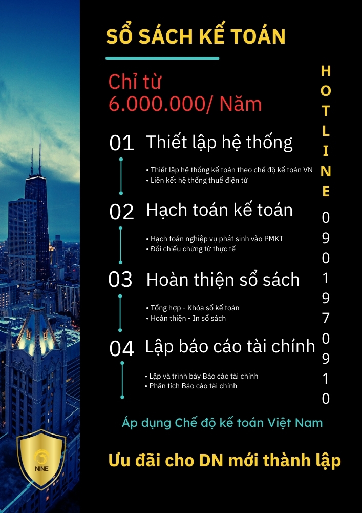 BẢNG GIÁ LẬP SỔ SÁCH KẾ TOÁN CHO SME